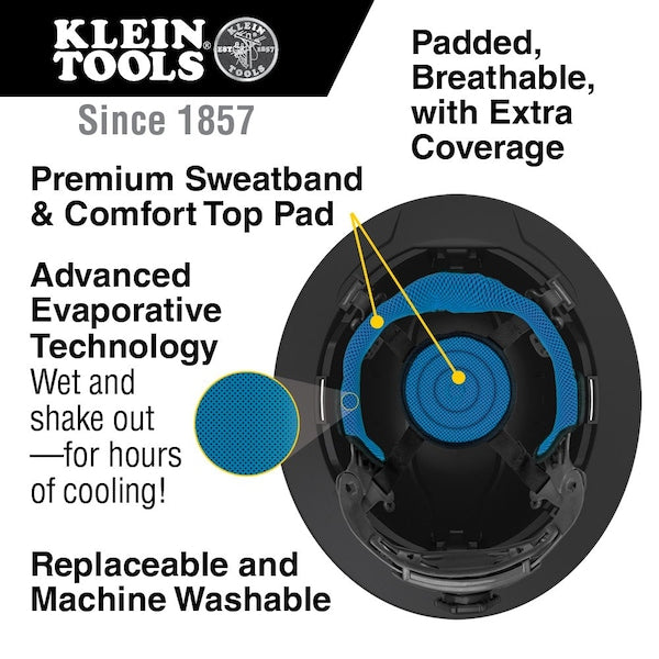 Hard Hat, Premium KARBNâ¢ Pattern, Vented Full Brim, Class C, Lamp
