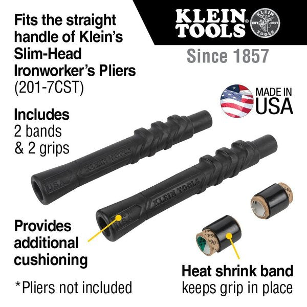 Slim-Head Ironworker's Pliers Comfort Grip, Aggressive Knurl, 9-Inch