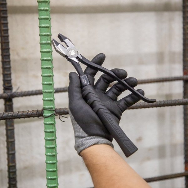 Slim-Head Ironworker's Pliers Comfort Grip, Aggressive Knurl, 9-Inch