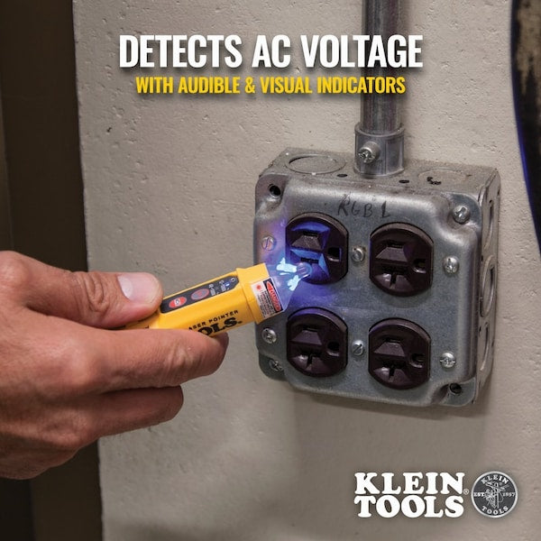 Non-Contact Voltage Tester Pen, Dual Range, with Laser Pointer