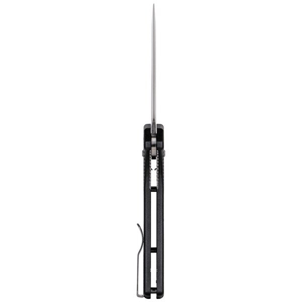 KTO Resurgence Knife, Drop Point Blade, Black Handle