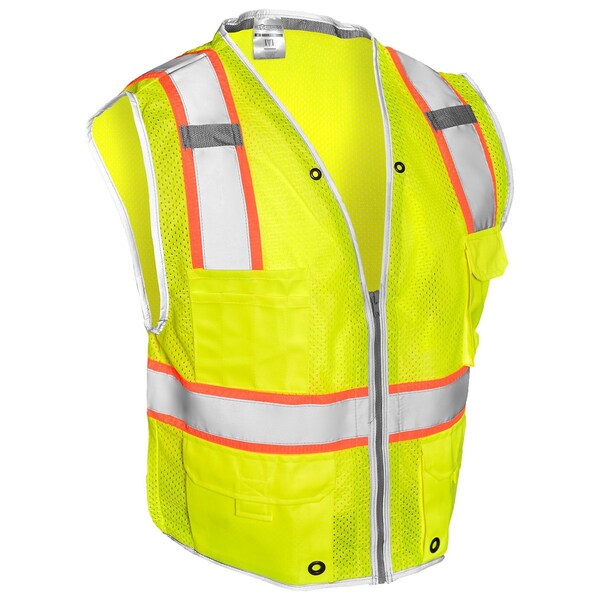 S, Lime, Class 2, Premium Brilliant Series Heavy Duty Vest