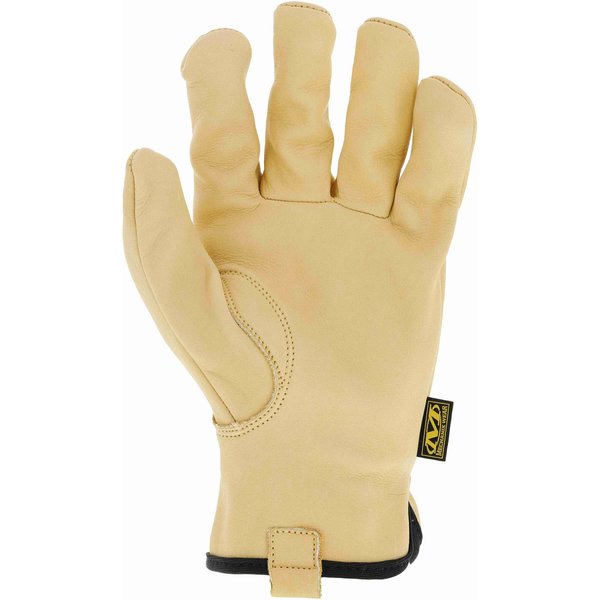 Durahide Cow Driver Water-Resistant Leather Wrk Gloves (Medium, Brown)