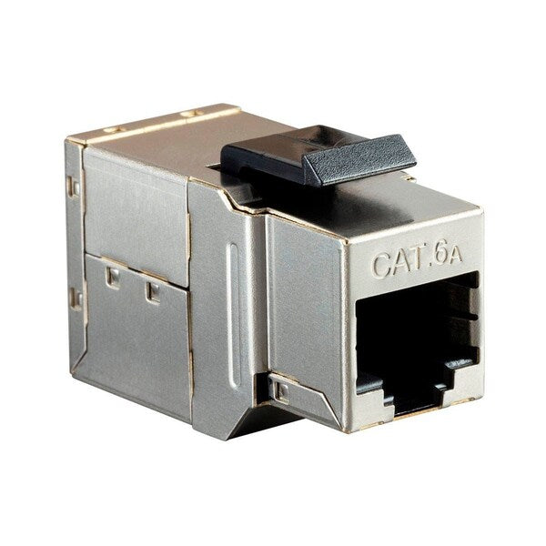 8P8C RJ45 Cat6a Shielded Inline Coupler Type Keystone Jack