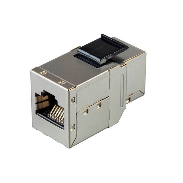 8P8C RJ45 Cat6a Shielded Inline Coupler Type Keystone Jack