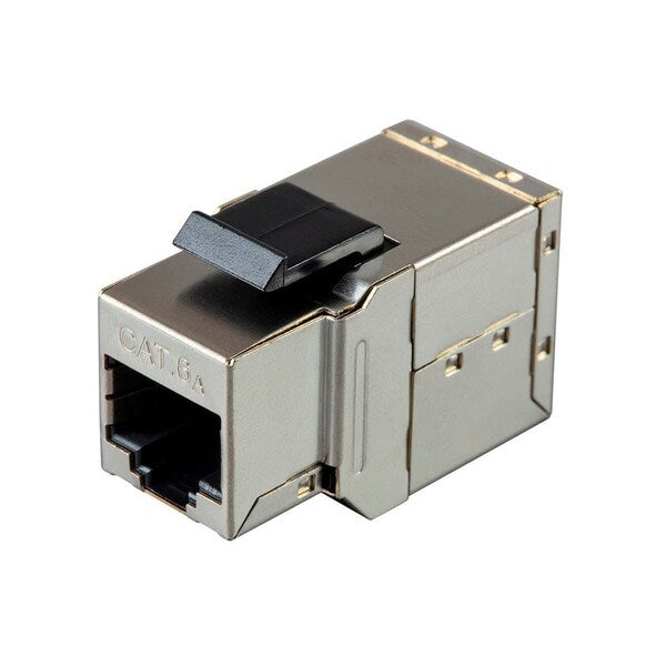 8P8C RJ45 Cat6a Shielded Inline Coupler Type Keystone Jack