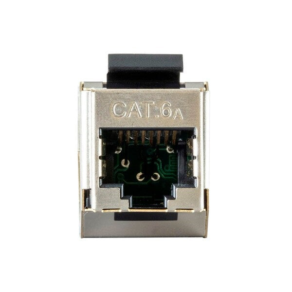 8P8C RJ45 Cat6a Shielded Inline Coupler Type Keystone Jack