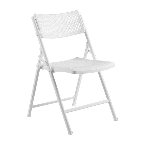 NPS AirFlex Series Premium Polypropylene Folding Chair, White (Pack of 4)