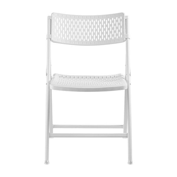 NPS AirFlex Series Premium Polypropylene Folding Chair, White (Pack of 4)