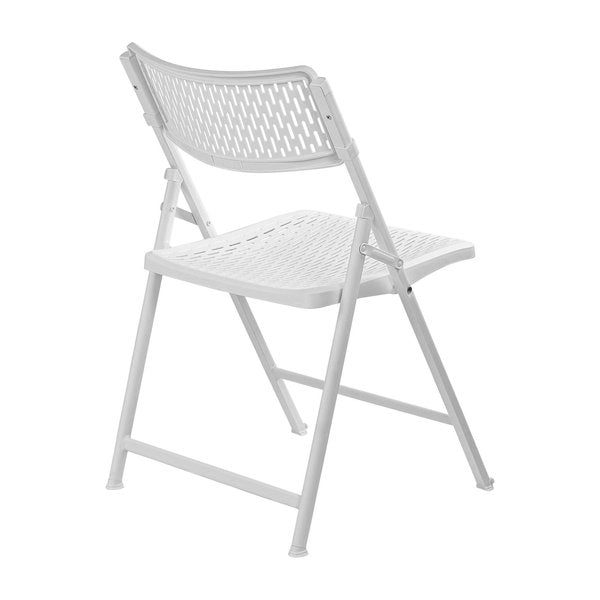 NPS AirFlex Series Premium Polypropylene Folding Chair, White (Pack of 4)