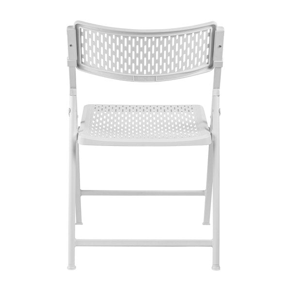 NPS AirFlex Series Premium Polypropylene Folding Chair, White (Pack of 4)