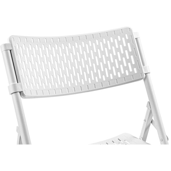 NPS AirFlex Series Premium Polypropylene Folding Chair, White (Pack of 4)