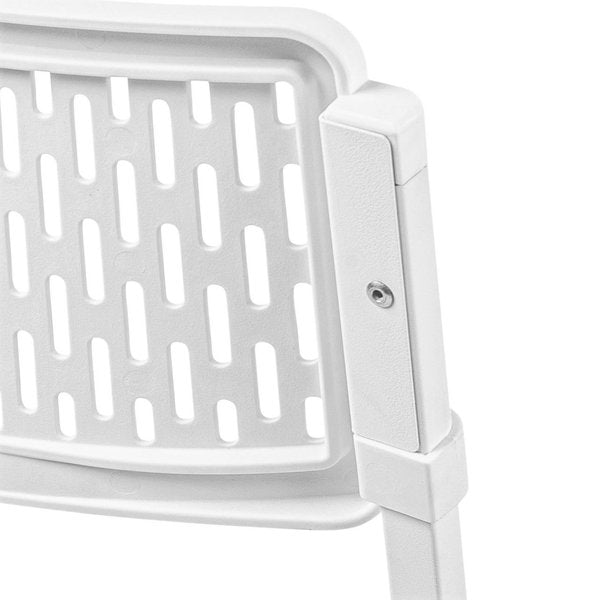 NPS AirFlex Series Premium Polypropylene Folding Chair, White (Pack of 4)