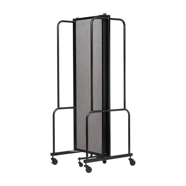 NPS Room Divider, 6' Height, 3 Sections, Grey