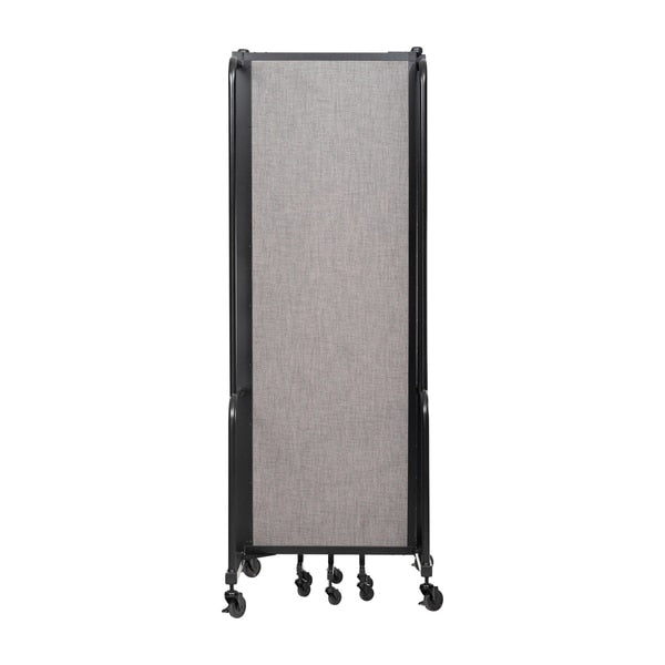 NPS Room Divider, 6' Height, 5 Sections, Grey