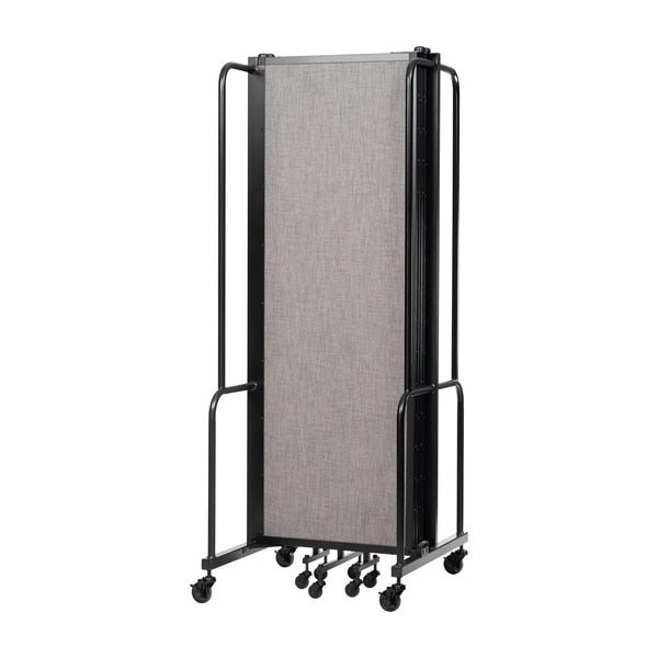 NPS Room Divider, 6' Height, 5 Sections, Grey