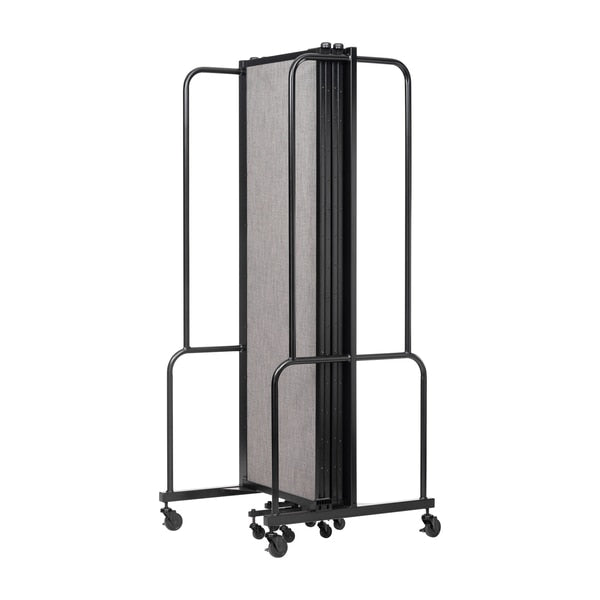 NPS Room Divider, 6' Height, 5 Sections, Grey