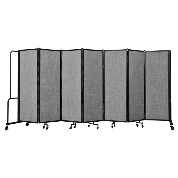 NPS Room Divider, 6' Height, 7 Sections, Grey
