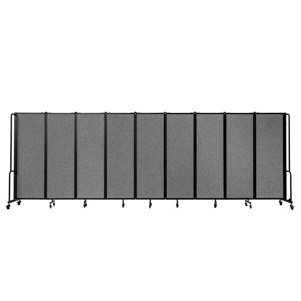 NPS Room Divider, 6' Height, 9 Sections, Grey