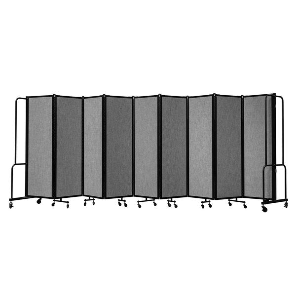 NPS Room Divider, 6' Height, 9 Sections, Grey