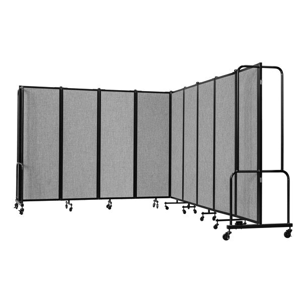 NPS Room Divider, 6' Height, 9 Sections, Grey