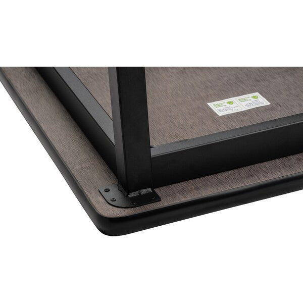 NPS  Steel Height Adjustable Heavy Duty Table, 30 X 72, HPL Top, Black Frame