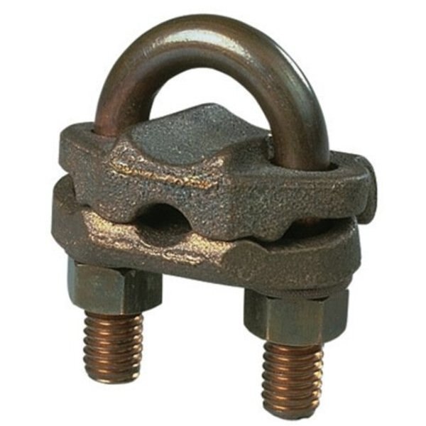 Grnd Clamp, U-Bolt, 2/0-250, 3/8