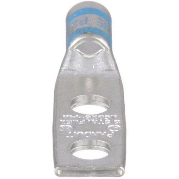 Lug, Cu, 2 Hole, #6 Awg, 1/4 Stud, .63