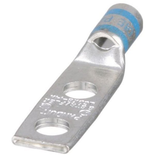 Lug, Cu, 2 Hole, #6 Awg, 1/4 Stud, .63