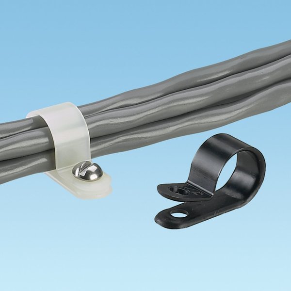 Fixed Diameter Clamp, No.10, Black, PK100
