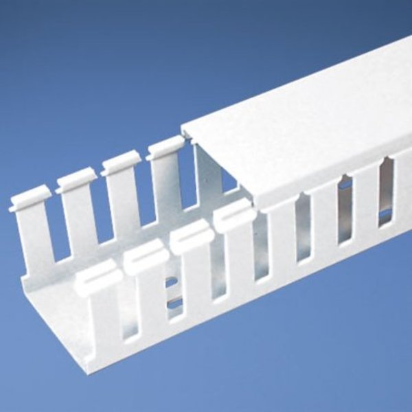 Base Wiring Duct, Type G, Wide Slot, White, 3