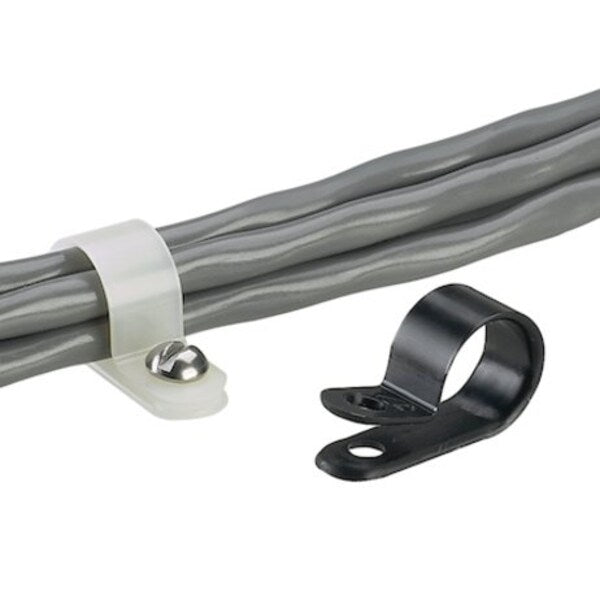 Fixed Diameter Clamp, No.8, Black, PK100