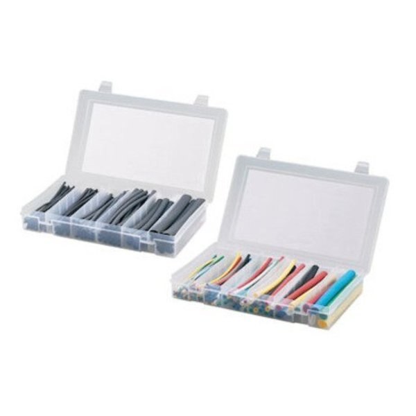 Heat Shrink Tubing Kit, Black, 126 Pc