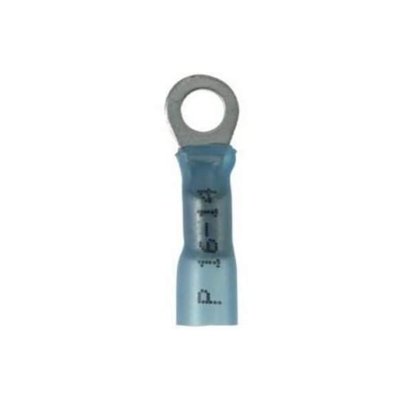 16-14 AWG Heat-Shrink Ring Terminal #8 Stud PK25, Seam: Brazed