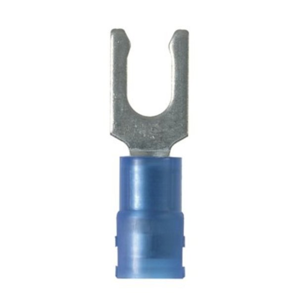 18-14 AWG Nylon Locking Fork Terminal #10 Stud PK100, Connection Material: Tin-Plated Copper