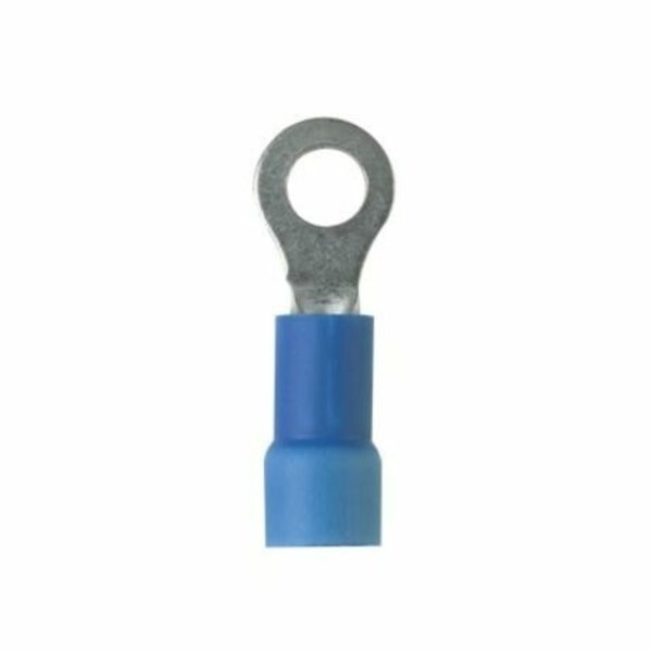 16-14 AWG Vinyl Ring Terminal #10 Stud PK100, Seam: Brazed