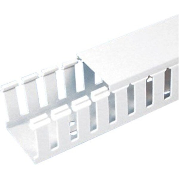 Base Wiring Duct, Type G, Wide Slot, White, 0.75