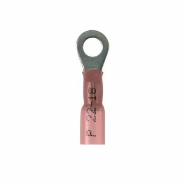 22-18 AWG Heat-Shrink Ring Terminal #10 Stud PK25, Insulation Type: Heat Shrink
