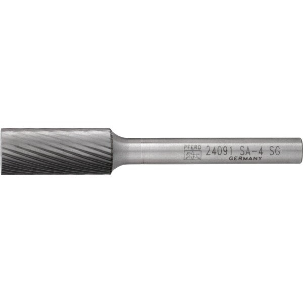 Carbide Bur - Cylind. (Plain End), SGL Cut - 7/16