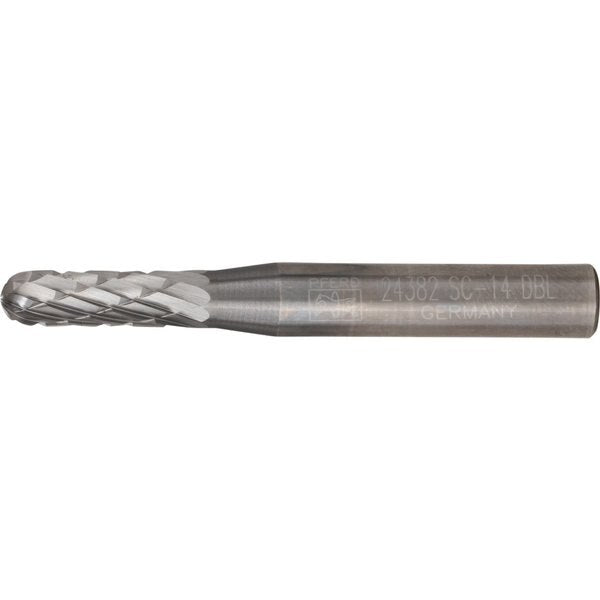 Carbide Bur - Cylind. (Radius End), DBL Cut - 3/16