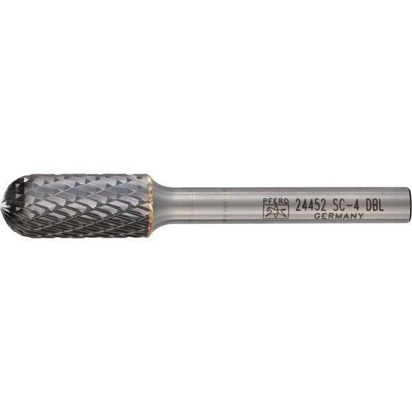 Carbide Bur - Cylind. (Radius End), DBL Cut - 7/16