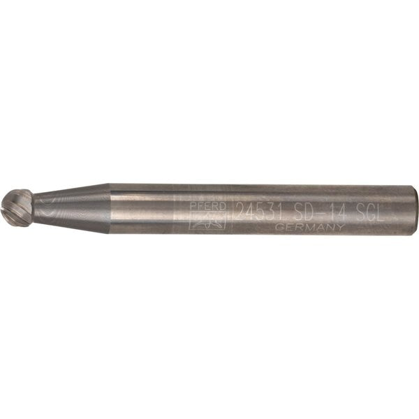 Carbide Bur - Ball Shape, SGL Cut - 3/16