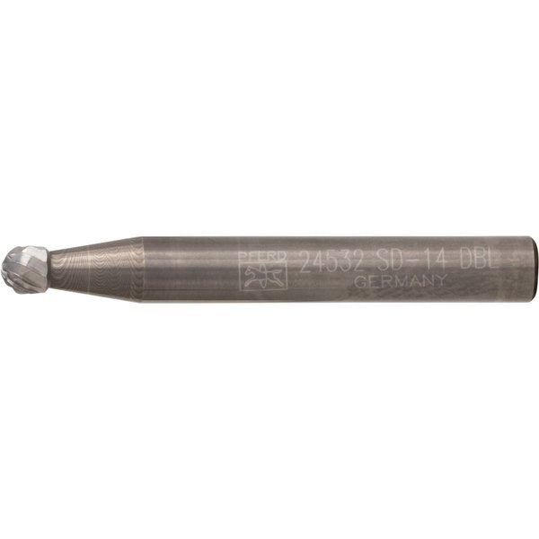Carbide Bur - Ball Shape, DBL Cut - 3/16