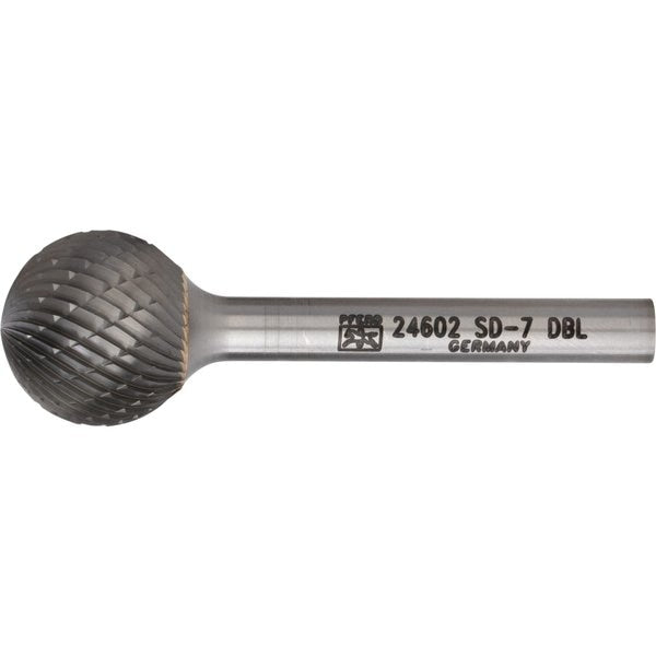 Carbide Bur - Ball Shape, DBL Cut - 3/4