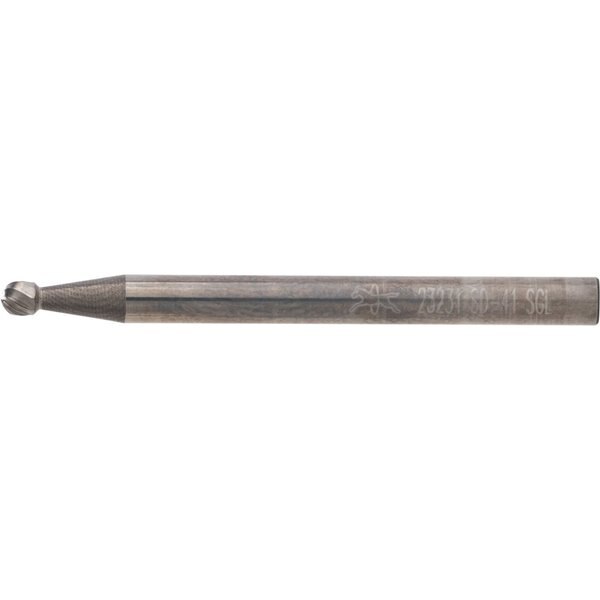 Carbide Bur - Ball Shape, SGL Cut - 3/32