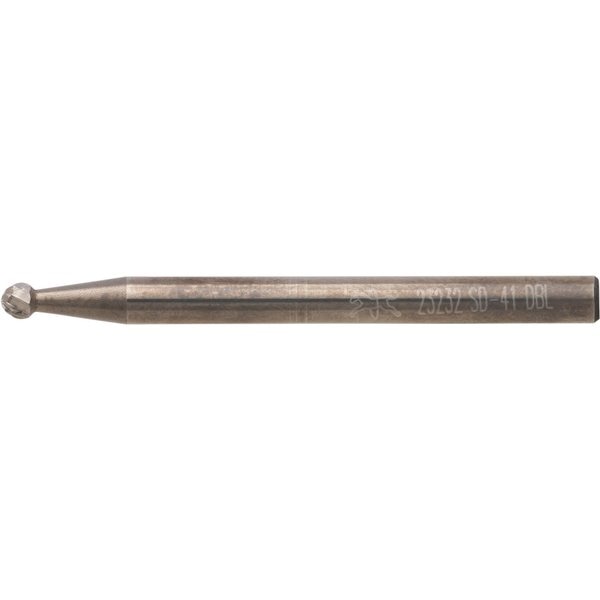 Carbide Bur - Ball Shape, DBL Cut - 3/32