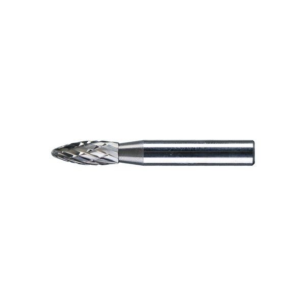 Carbide Bur - Flame Shape, DBL Cut - 1/4
