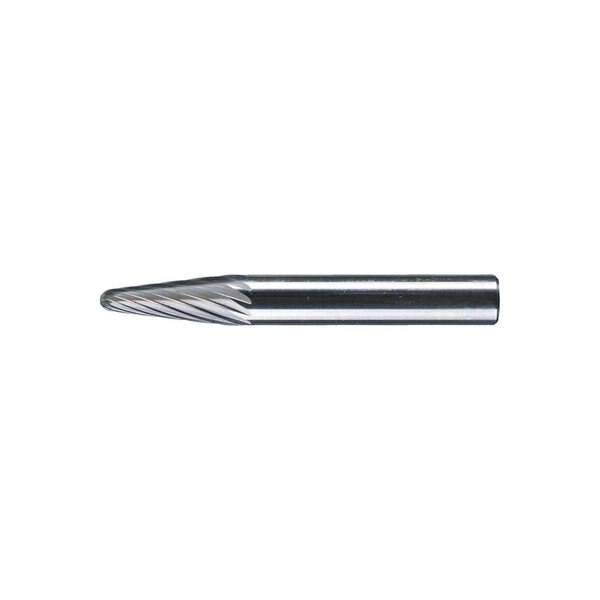 Carbide Bur - 14Â° Taper, SGL Cut - 1/4