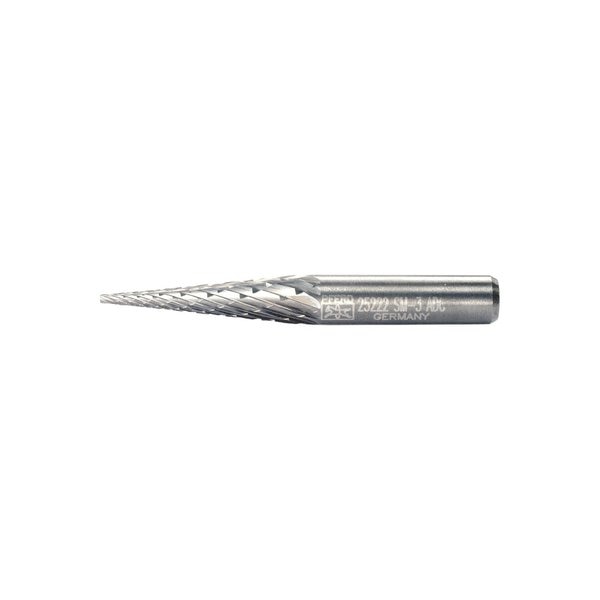 Carbide Bur - Cone (Pointed), DBL Cut - 1/4