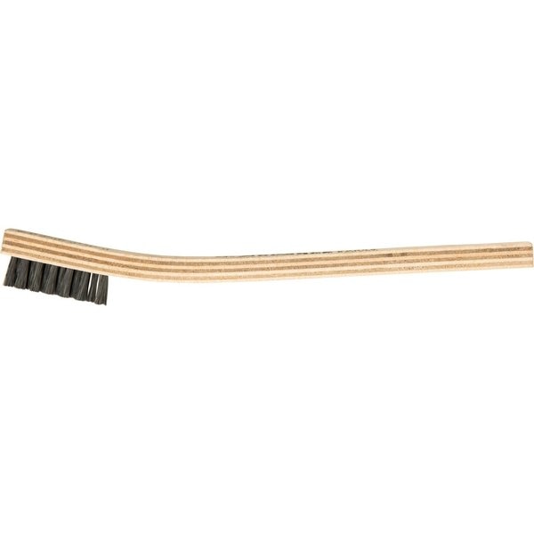3x7 Welders Toothbrush - Laced Back - Carbon Steel Wire, Wooden Block